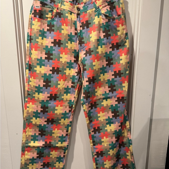 The Ragged Priest Multicolor Puzzle Pattern Jeans - Picture 1 of 5